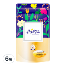 High Tea 金麥蜂釀香綠茶, 嚴選高品質綠茶 甜潤回甘, 淡淡甜桃香氣, 清香滑順, 濃郁蜂蜜與啤酒花香, 2g, 12包, 6袋