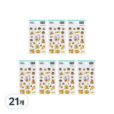 라인프렌즈 BT21 클리어 스티커 2탄, 슈키, 21개