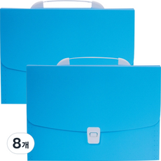 올러바웃 서류 정리 파일케이스 A4, 8개, 블루