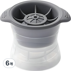 圓形製冰模具, 6個, 灰色