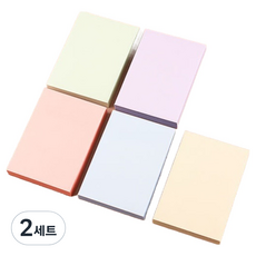 Higher Deco 自黏便條紙 5款 x 100張 x 2個組合 76 x 50 mm, 2套, 藍色, 綠色, 粉紅色, 橘色, 紫色