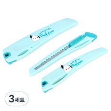 바이하츠 포차코 컷터칼 소 2p + 컷터칼 대 세트, 3세트
