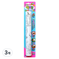 지구화학 딱그림 컬러링롤, 혼합색상, 3개