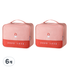 withWIN 방수 구급약 파우치 핑크, 6개