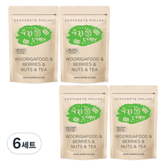 우리가스토리 실속형 차 세트 4호, 6세트, 볶은 보리 200g + 볶은 작두콩깍지 50g + 볶은 둥굴레차 100g + 볶은 돼지감자차 150g