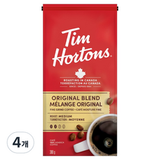 팀홀튼 오리지날 블랜드 파인 그라인드 커피 원두, 300g, 4개, 프렌치프레스