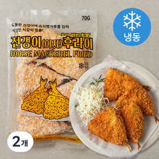 지엔씨푸드 전갱이 아지 후라이 튀김 10입 (냉동), 700g, 2개