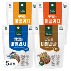 베푸 고양이 맛있는 이빨과자 간식 4종 세트, 치킨, 황태, 치즈, 참치, 5세트, 50g