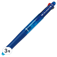 파이롯트 아크로볼 3색 볼펜 0.7mm, 클리어블루, 3개