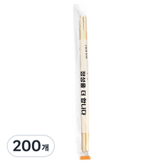 고급 일회용 대나무 젓가락, 1개입, 200개