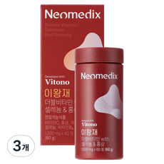 네오메딕스 이왕재 비타민C 플러스 홍삼 셀레늄 정제형 60g, 3개, 60정