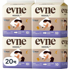 evne Veocel衛生棉, 夜用型(43cm), 10片, 20包