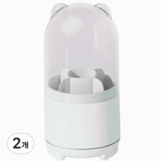 Ninshop 360度旋轉彩妝膠囊, 白色, 2個