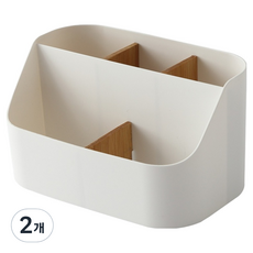 루네타 심플한 데스크정리함, 화이트, 2개