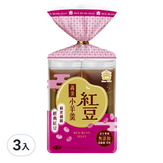 義美 小羊羹 紅豆 (經典台灣傳統點心 紅豆風味 獨立包裝), 264g, 3包