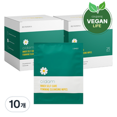 OLDam 女用私密濕紙巾 25包入, 125g, 10個