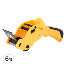 deLi 得力 手柄封箱膠帶切割器 242 x 75 x 105 mm 803, 6個, 黃色