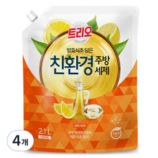 Trio 發酵醋檸檬廚房洗潔精, 4個, 2.1L
