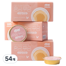 집사일기 고양이 황금푸딩, 혼합맛(닭가슴살/명태), 30g, 54개