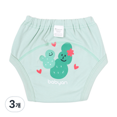 베이비앙 배변훈련팬티 3중방수, 선인장, 3개