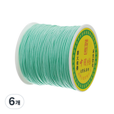 나일론 매듭실 실팔찌 만들기 0.8mm, Aquamarine, 6개