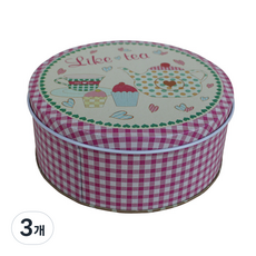 Furnic 英國風香甜圓形鐵盒, 下午茶時光, 3個