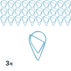 마켓감성 물방울형 문구 클립 블루, 150개입, 3개