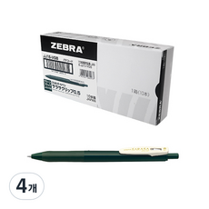 ZEBRA 斑馬牌 SARASA Clip 復古中性墨水筆 0.5mm 10入, 綠黑色, 4個