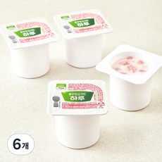 풀무원 다논 하루요거트 딸기 4개입, 80g, 6개
