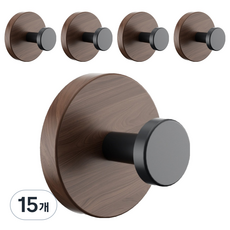 Hanbomnuri 吸盤式木質掛鉤 壁掛式掛鉤, 木紋, 15個