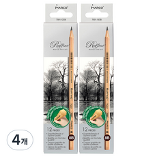 Allode Marco 原木素描鉛筆 TYPE12 12入, 8B, 4個