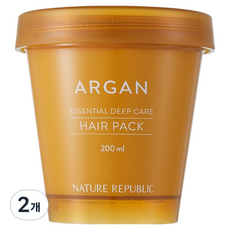네이처리퍼블릭 아르간 에센셜 딥 케어 헤어팩, 200ml, 2개