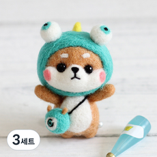 양모펠트 DIY 키트, 3세트, 몬스터시바