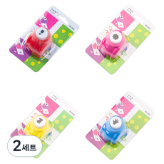 Allode 手帳裝飾造型打洞機4件組, 2套, 4號(玫瑰, 雛菊, 兔子, 手)