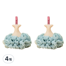 다정다감 물고기 레이스 샤워볼, 블루, 4개, 1개입