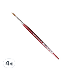 davinci 수채화붓 5580 라운드 합성수지, 4호, 4개