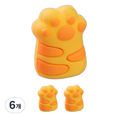 블랙트리 야옹이 휴대용 연필깎이, 옐로우, 6개