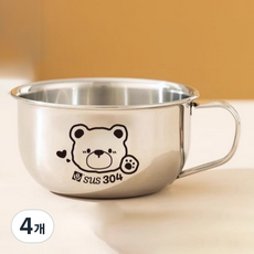 Aurafam 兒童304不鏽鋼漱口杯 220ml, 小熊, 4個