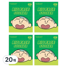 플라잉웨일즈 짱구는못말려 빅 페이스 스티커, 왕훈이, 20개