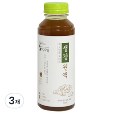 지구마을 생강 원액, 3개, 350ml