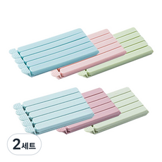 스타리움 파스텔 스틱 봉지집게 중형 15p + 대형 15p 세트, 랜덤발송, 2세트