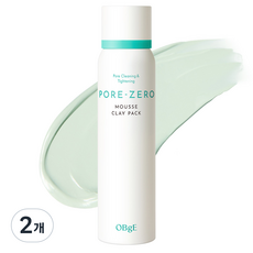 OBge 포어 제로 무스 클레이 팩, 1개입, 2개