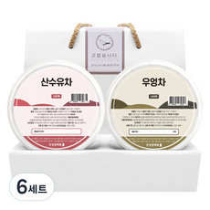 단심 건강차 2종 선물세트, 6세트, 산수유차 10p + 우엉차 10p
