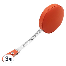 디엔오 미니 휴대용 가죽 줄자 오렌지, 3개, 1.5m