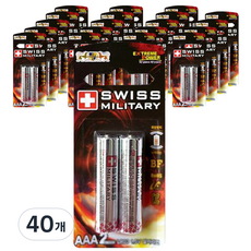 SWISS MILITARY AAA電池, 2入, 40個