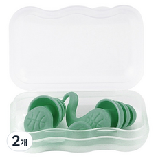 Alice Home 矽膠隔音游泳防水耳塞 綠色, 2個, 2入