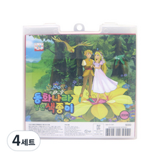 영아트 동화나라 양면 색종이 A타입 200p 랜덤 발송 + 케이스, 10색, 800매