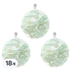 블럭마트 욕실 버블 샤워볼, 그린, 18개, 1개입