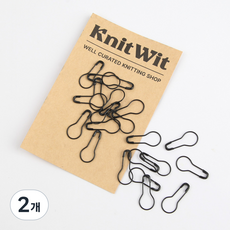 Knitwit 別針 燈泡 棒針記號環 20入, 2個, 黑色