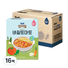 맘마밀 안심소스, 바질토마토, 160g, 16개